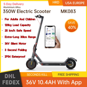 Venta caliente 36V 350W 10ah Scooter Eléctrico Ligero Aluminio Li-ion Batería Plegable Movilidad Familiar e-scooter para Adultos Niños(entrega en 3 días)