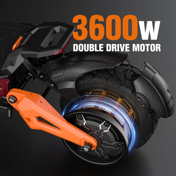 J26 Electric Mobility Scooter 80KM/H Speed 200KG Load 11inch Off-Road Tires 3600W Dual Motors and 80-90KM Range Adventure Awaits(3-day delivery) - Imagen 6