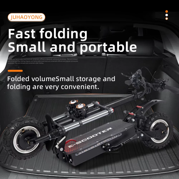 J30 MAX Foldable Adult Electric Scooter with 6000W Power 11-Inch Tires 200KG Capacity and 100KM Range(3-day delivery) - Imagen 4
