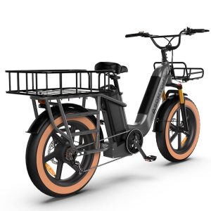MAMMOTH Dual-Battery E-Cargo Bike: 48V 750W Powerhouse with Extended 15Ah Range | Eco-Conscious Urban Transport (3-Day Delivery in the USA)