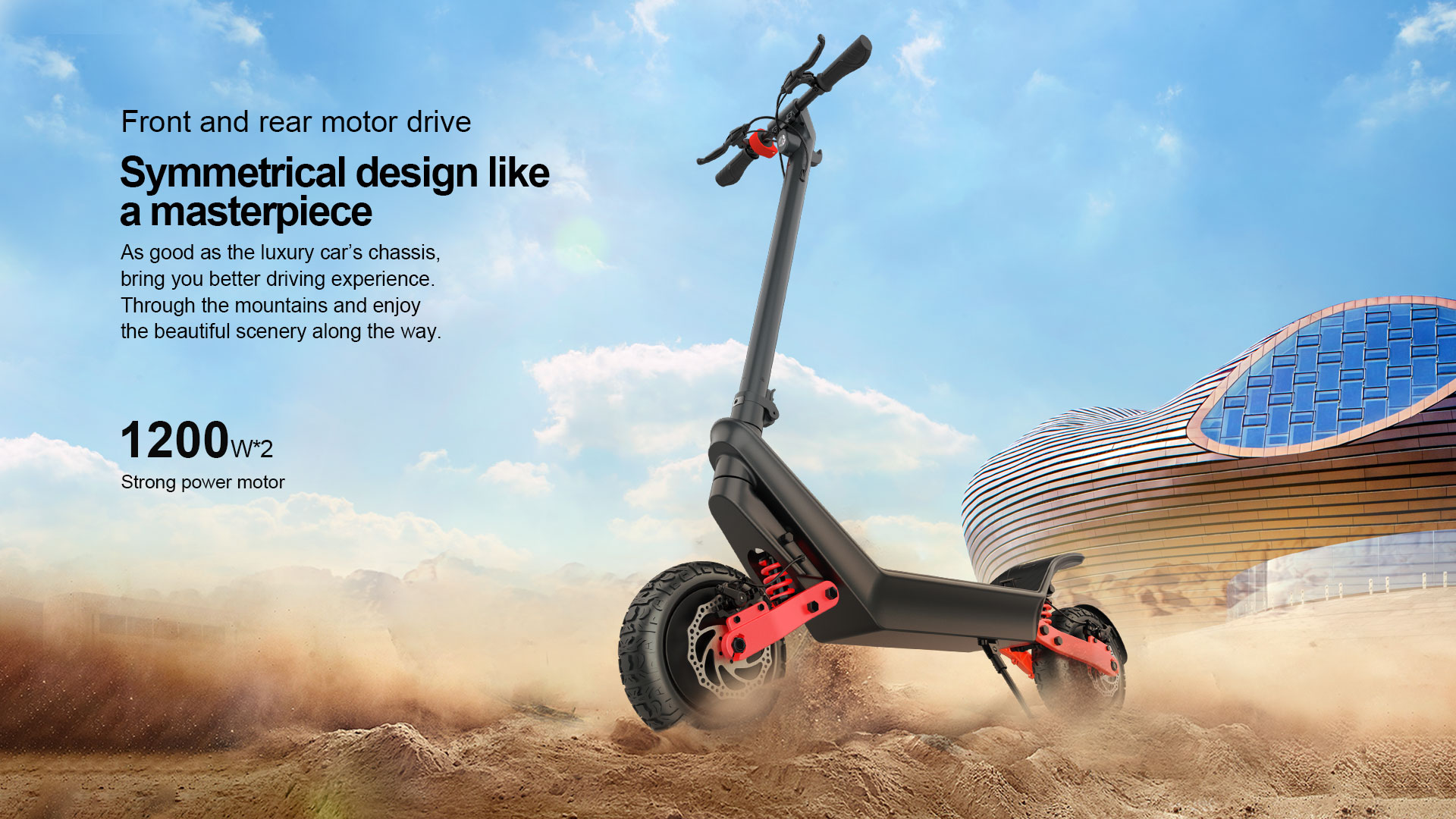 Scooter eléctrico de dos motores