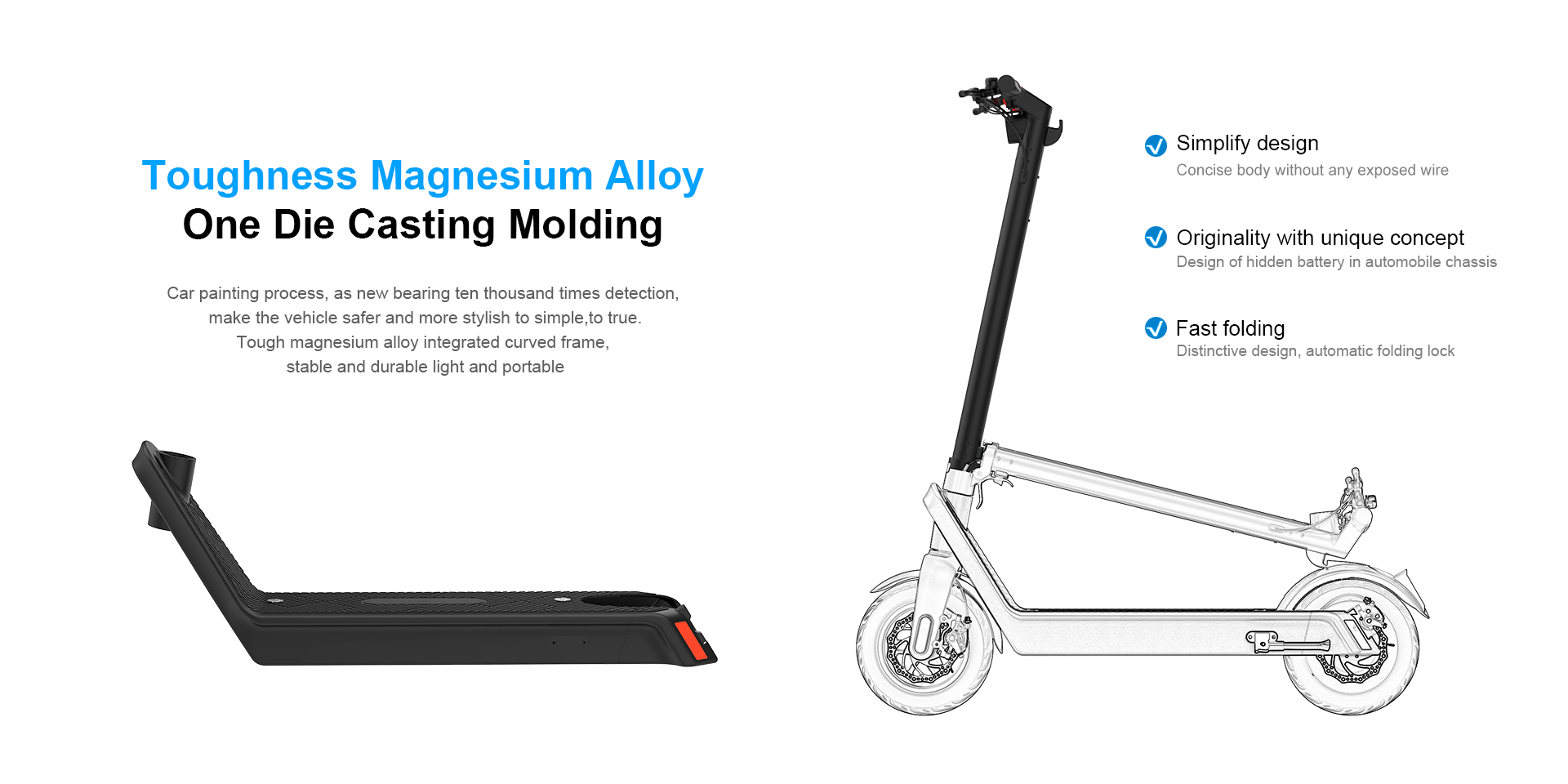Scooter eléctrico de largo alcance
