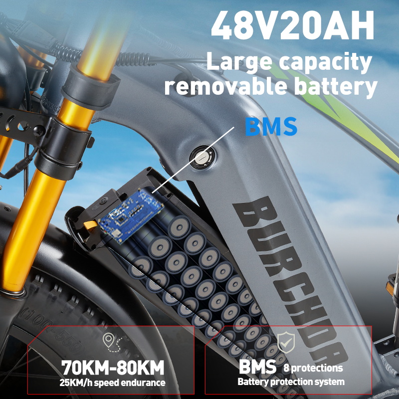 burchda rx80 con batería de litio 48v20ah