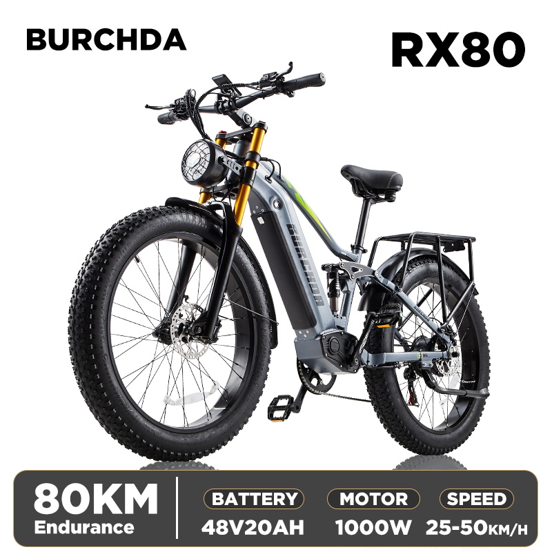 1000w bicicleta eléctrica burchda rx 80